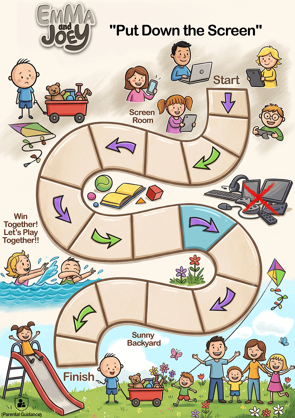 The "Put Down the Screen" Board Game